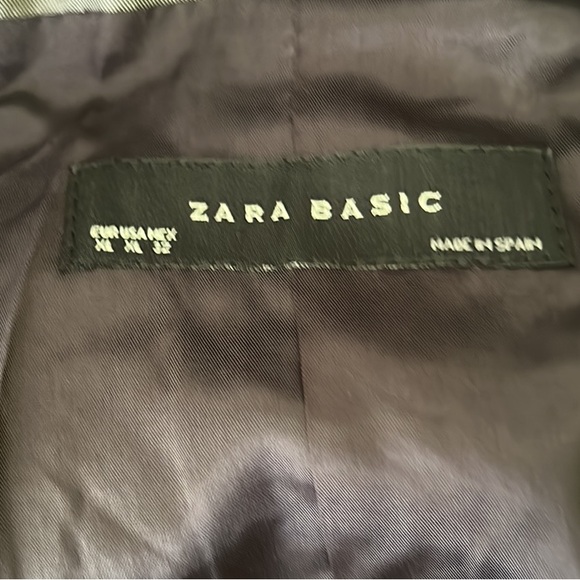 Zara Black & White Tiny Check Single Button Blazer - XL - Picture 9 of 12